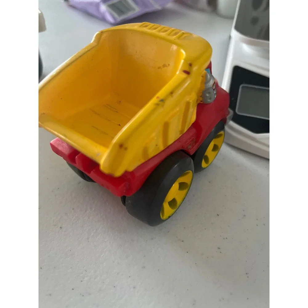 Tonka Chuck & Friends Toy Truck Lot Red Dump Truck and Semi Flatbed Trailer